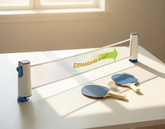 Expandable Retractable Table Tennis Net & Paddle Set Ⓢ